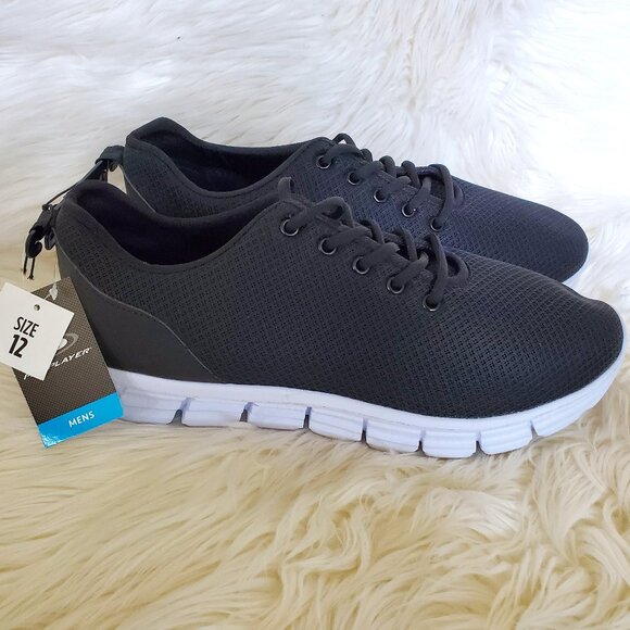 Pro Player Men's Black/White Lightweight Lace Up Mesh Sneaker SZ 12 - Picture 1 of 8